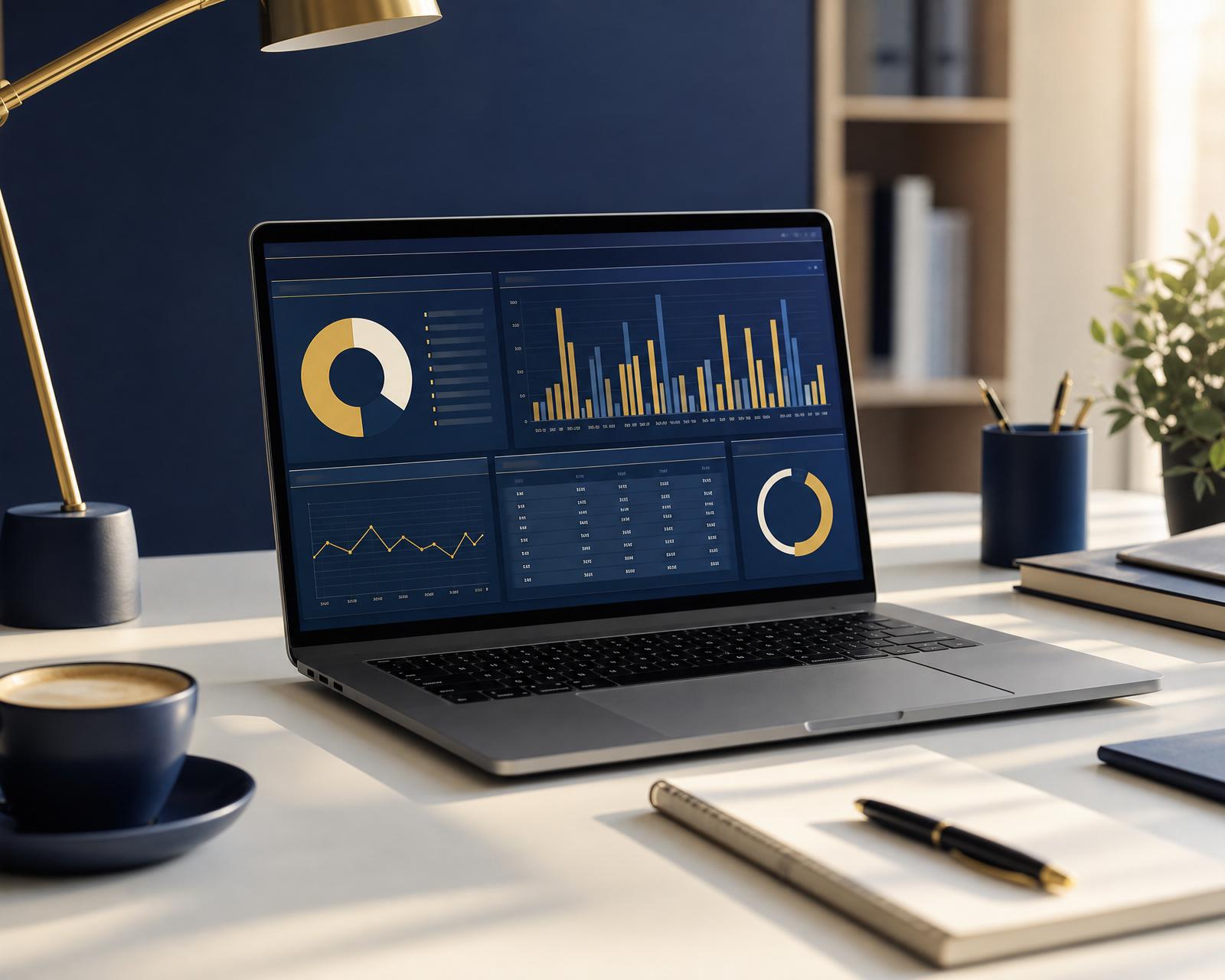 Poste de travail d'un expert-comptable — dashboard d'audit financier